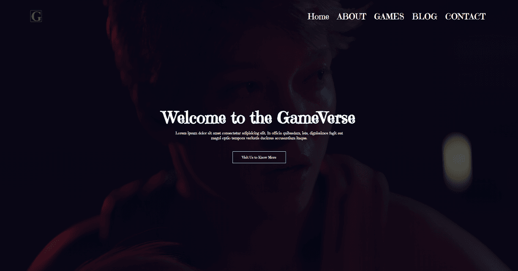 GameVerse Landing Page